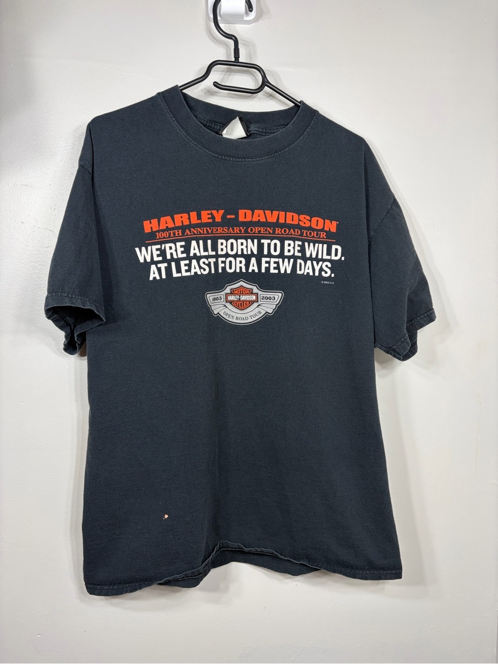 Harley-Davidson 100th Anniversary Open Road Tour 2002 T Shirt Large